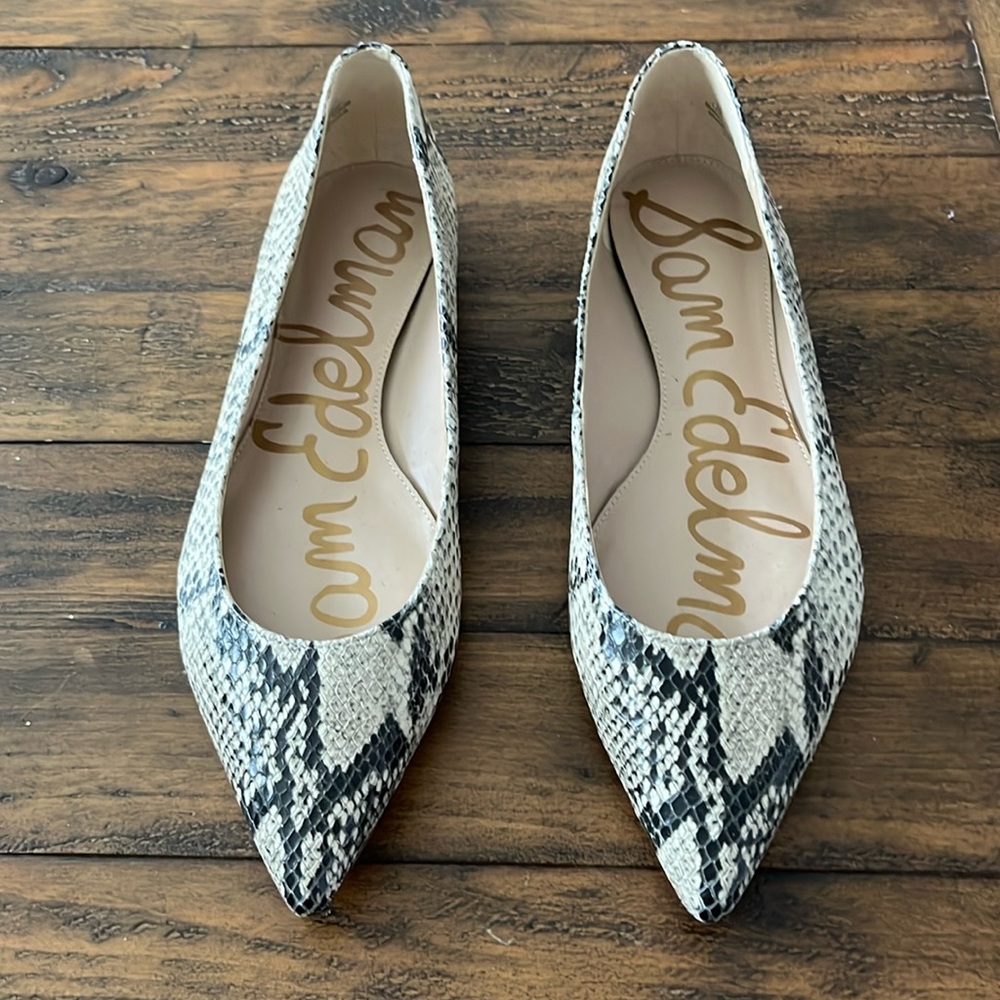 Sam Edelman Snake Print Flats